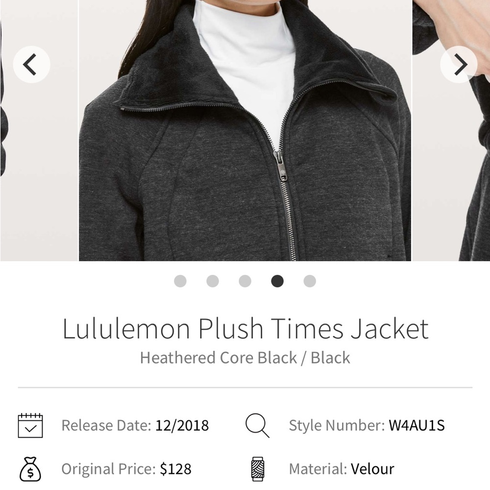 lululemon athletica Women's Heathered Black Jacket
